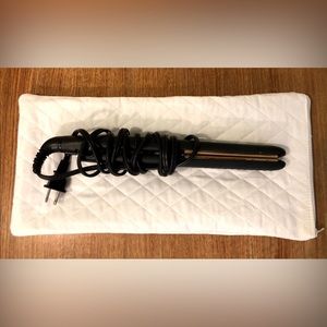 White Flat Iron Zipper Storage Pouch